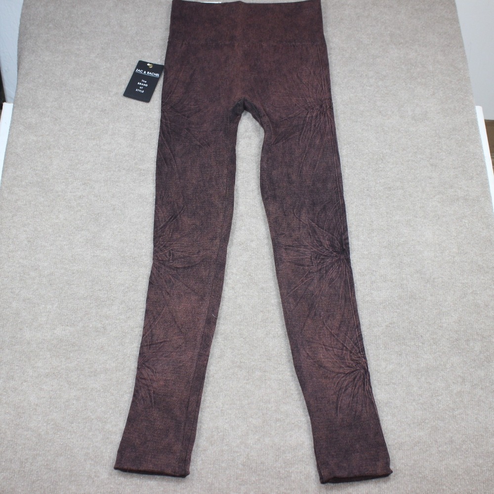 Zac & Rachel Rose Acid Wash Fleece Lined Leggings Fleggings L/XL EP81YL2D9